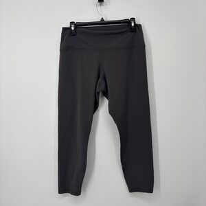 Athleta Transcend‎ High Rise 7/8 Tight Leggings Gray Yoga Workout Size XL